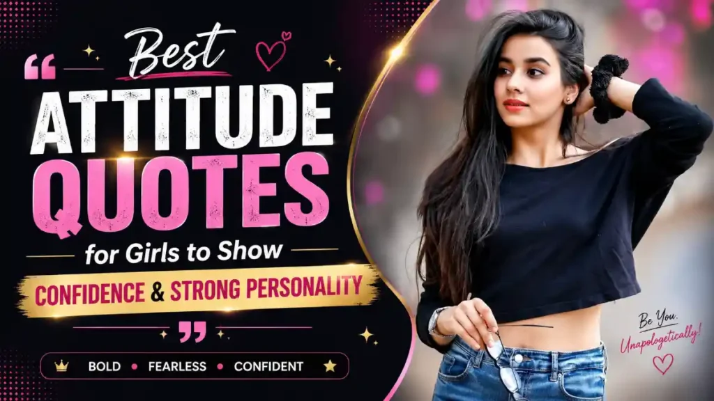 Best Attitude Quotes for Girls to Show Confidence & Strong Personality