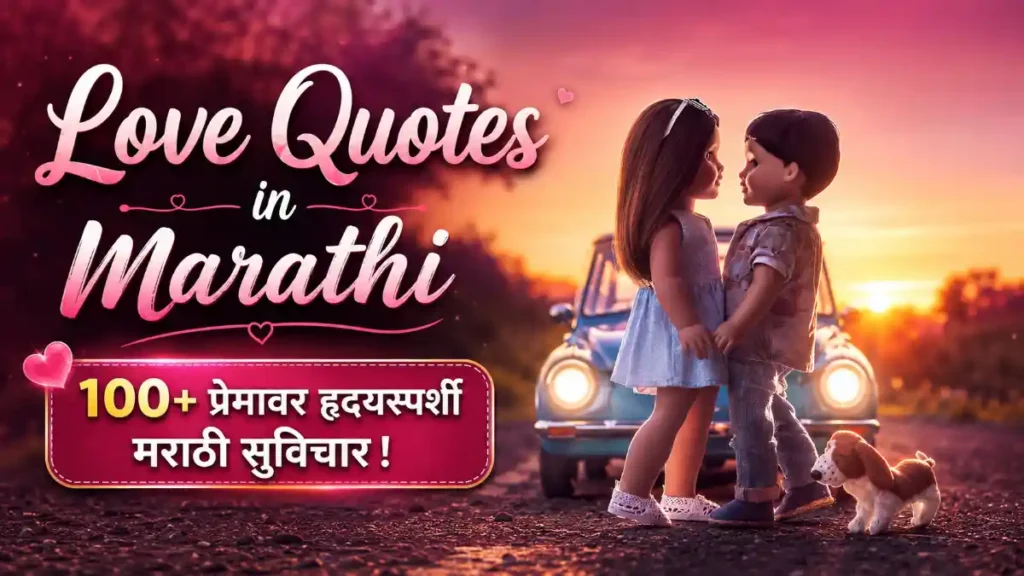 Love Quotes in Marathi | 100+ प्रेमावर हृदयस्पर्शी मराठी सुविचार !